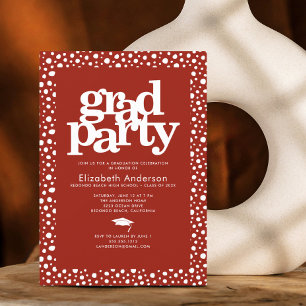Rotgrad Party Moderne fette Typografie elegant Einladung
