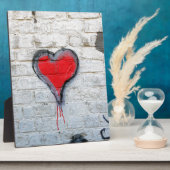 Rotgraffiti-Herz Fotoplatte (Seite)