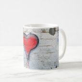 Rotgraffiti-Herz Kaffeetasse (VorderseiteRechts)