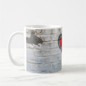 Rotgraffiti-Herz Kaffeetasse (Links)