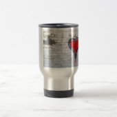 Rotgraffiti-Herz Reisebecher (Mittel)