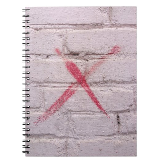 Rotgraffiti Notizblock (Vorderseite)
