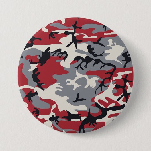 Rotgraue Camouflage Camouflage Muster Button (Vorderseite)