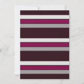 Rotgraue Streifen Vathers Day Party Einladung (Rückseite)