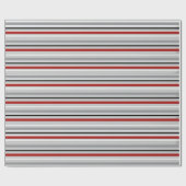 Rotgraues schwarzes Streifenpapier Geschenkpapier (Flach)