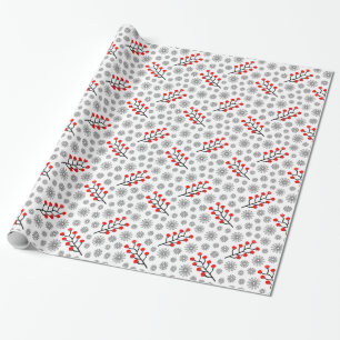 Rotgraues skandinavisches Musterpapier Geschenkpapier