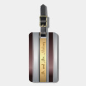 Rotgraues Streifenmuster Gepäckanhänger (Vorderseite vertikal)