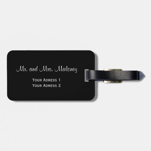 Rotgraues Streifenmuster Gepäckanhänger (Rückseite horizontal)