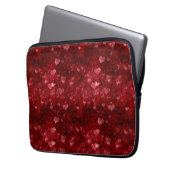Rotgrauherzen Laptopschutzhülle (Vorderseite Links)