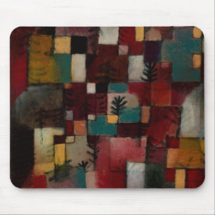 Rotgrün und Violett-gelbe Rhythmen von Paul Klee Mousepad
