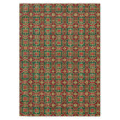 Rotgrüne Blumendekoration Tischdecke (Vorderseite)