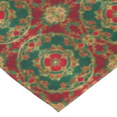 Rotgrüne Blumendekoration Tischdecke (Schrägansicht)