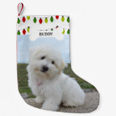 Rotgrüne Leuchten Knochen Foto Kleiner Weihnachtsstrumpf (Vorderseite)