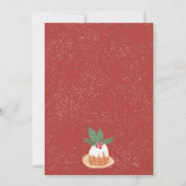 Rotgrüne Mistletoe rustikal Frohe Weihnachtskuchen Karte (Rückseite)