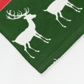 Rotgrüne Rentierschneeflocke mit großer Fleecedeck Fleecedecke (Ecke)