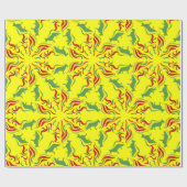 Rotgrüne Schafherde Geschenkpapier (Flach)