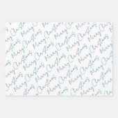 Rotgrüne Schrift Typografie Weihnachtsfeiertag Geschenkpapier Set (Vorderseite 3)