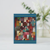 Rotgrüne und violett-gelbe Rhythmen, Klee (1920) Postkarte (Stehend Vorderseite)