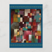 Rotgrüne und violett-gelbe Rhythmen, Klee (1920) Postkarte (Vorderseite)