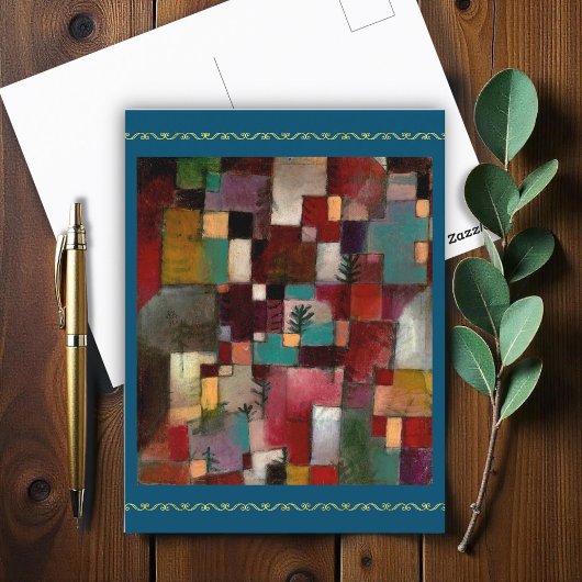 Rotgrüne und violett-gelbe Rhythmen, Klee (1920) Postkarte