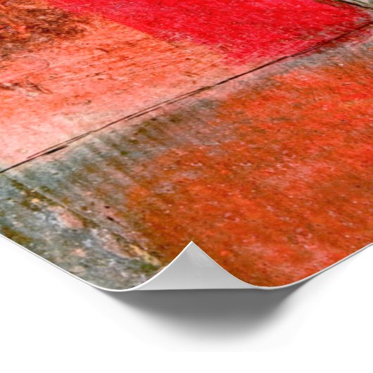 Rotgrüne und violett-gelbe Rhythmen Poster (Ecke)