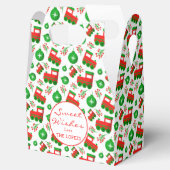 Rotgrüne Weihnachtslieder, Beeren, Ornamente Geschenkschachtel (Geöffnet)