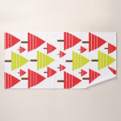 Rotgrüner Weihnachtsbaum Modernes Niedliches Muste Badehandtuch (Badehandtuch)