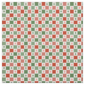 Rotgrüner Weihnachtsbaum Schachbrettmuster Stoff (Muster)