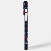 Rotgrünes Blumenmuster Case-Mate iPhone Hülle (Rückseite / Links)