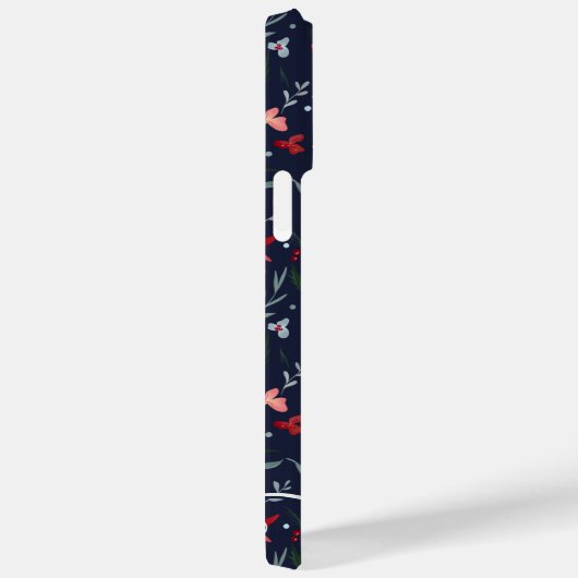 Rotgrünes Blumenmuster Case-Mate iPhone Hülle (Rückseite / Rechts)