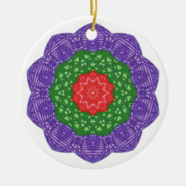 Rotgrünes Lila Kaleidoskop Weihnachtsschmuck