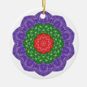 Rotgrünes Lila Kaleidoskop Weihnachtsschmuck