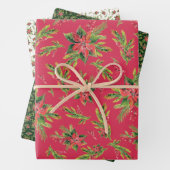 Rotgrünes Schrictmac-Packpapier Geschenkpapier Set (Beispiel)