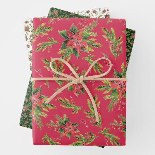 Rotgrünes Schrictmac-Packpapier Geschenkpapier Set (Beispiel)