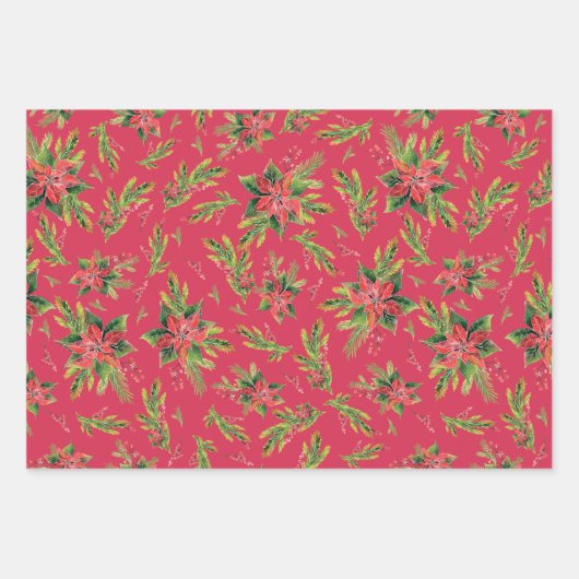 Rotgrünes Schrictmac-Packpapier Geschenkpapier Set (Vorderseite)