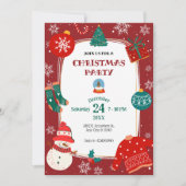 Rotgrünes Weihnachtswunder - Party Einladung (Vorderseite)