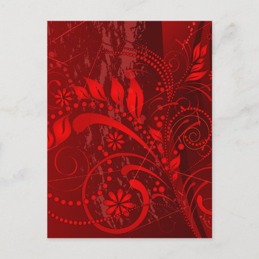 Rotgrunge Postkarte (Vorderseite)