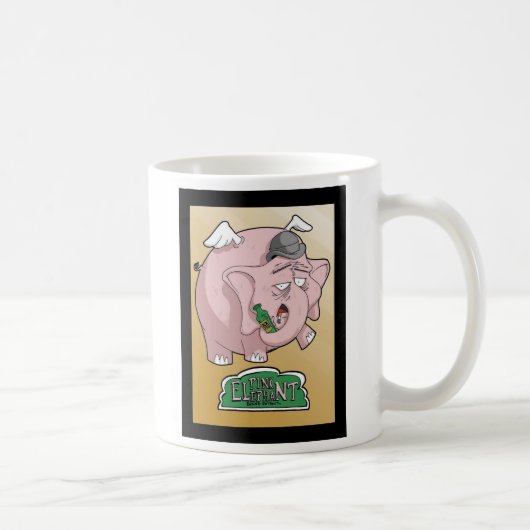 rotgut Marke des rosa Elefanten Kaffeetasse (Rechts)