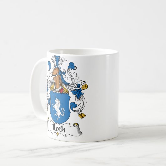 Roth Familienwappen Kaffeetasse (Vorderseite Links)