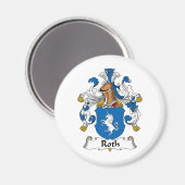 Roth Familienwappen Magnet (Vorderseite/Rückseite)