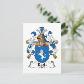 Roth Familienwappen Postkarte (Stehend Vorderseite)