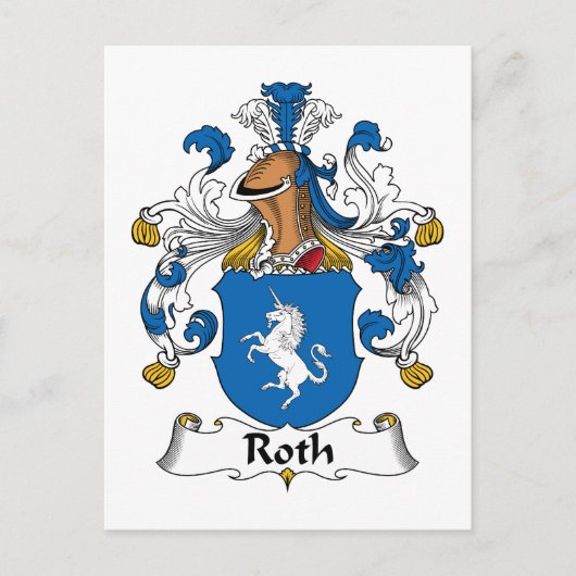 Roth Familienwappen Postkarte (Vorderseite)