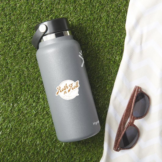 Roth n Roll – Finanzhumor Aufkleber (HydroFlask Insitu)