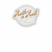 Roth n Roll – Finanzhumor Aufkleber (Vorderseite)
