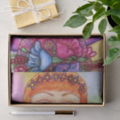 Rothaar-Fee Fae Frühlingsblumen Seidenpapier (Geschenk)