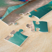 Rothaarfrau Polka Dot Bikini Unterwasser-Foto Puzzle (Seite)