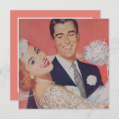 Rothaarige Braut mit grünen Augen Hochzeit Save The Date (Vorne/Hinten)