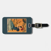 Rothaarige Frau erwartet Ballon-Vogel-Plakat Gepäckanhänger (Vorderseite horizontal)