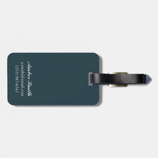 Rothaarige Frau erwartet Ballon-Vogel-Plakat Gepäckanhänger (Rückseite horizontal)