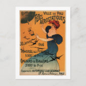 Rothaarige Frau erwartet Balloons Birds Poster Postkarte (Vorderseite)